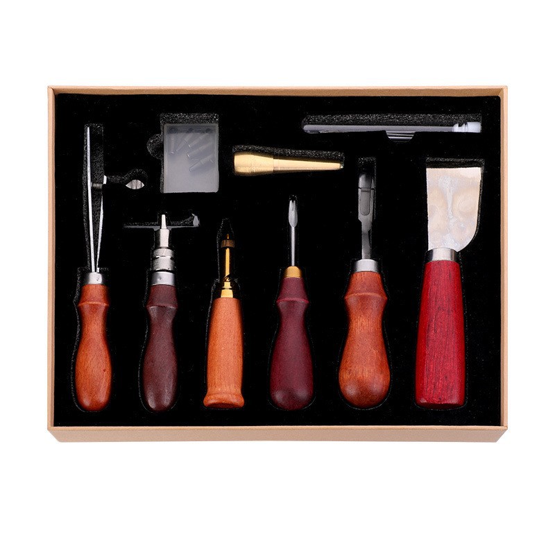 盒装皮革工具套装 皮革工艺皮具套餐 手缝手工皮革皮具diy套装
