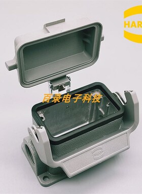 HARTING重载连接器09300101256 10针 表面装带盖 浩亭哈丁1*PG16