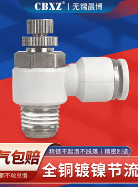 气管接头快速接头气动调节阀空压机软管节流阀气缸调速开关SL8-02