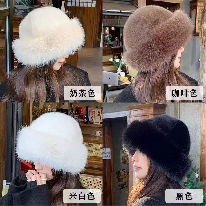 晴蒙古帽女秋冬季棉帽保暖蒙古帽显脸小百搭护耳东北水桶毛绒盆帽