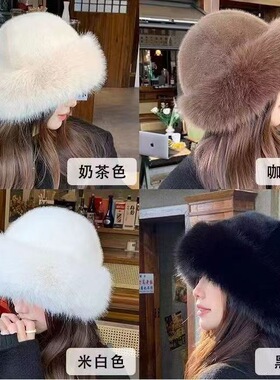 TY蒙古帽女秋冬季棉帽保暖蒙古帽显脸小百搭护耳东北水桶毛绒盆帽