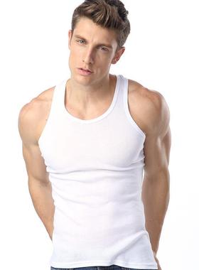 Men TankTop Man Gym clothes Singlet stringer Vest深v背心男棉