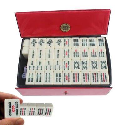 144pcs Mini Mahjong Game Set Traditional Chinese Majiang