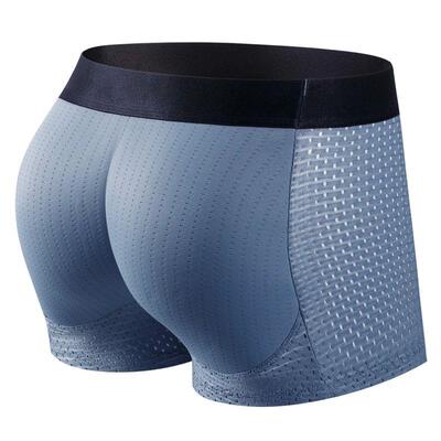 Men Trunks Built-in Fake Butt Hip Lifter Enhancer Shorts