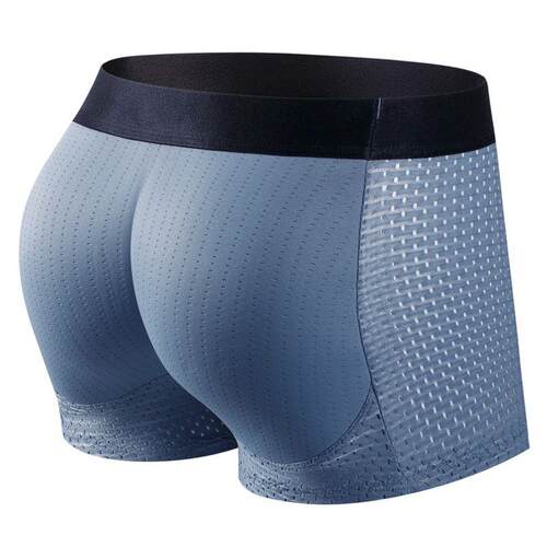 Men Trunks Built-in Fake Butt Hip Lifter Enhancer Shorts