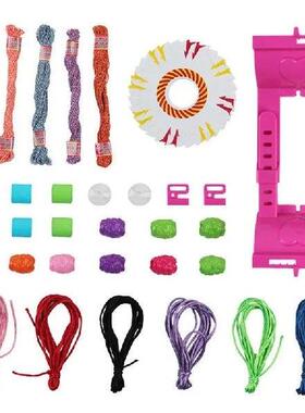 Girl's Toys DIY Rainbow Braided Rope Bracelet Making Set