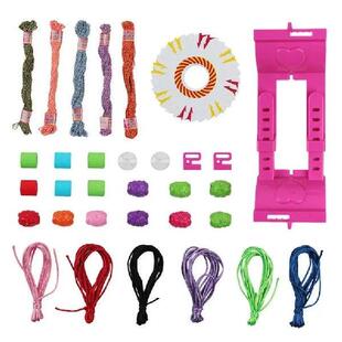Girl's Toys DIY Rainbow Braided Rope Bracelet Making Set