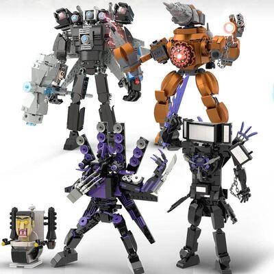 Moc Skibidi Toilet Action Figures Model builing Blocks Camer