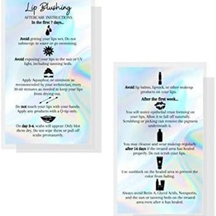 Boutique Marketing LLCLip Blush Aftercare Instructions Card