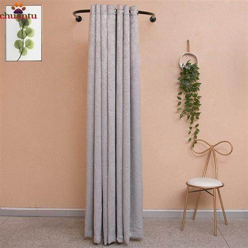 半圆形浴帘杆弧形转角L扇形打孔免打孔浴间试衣间浴杆浴室窗帘杆