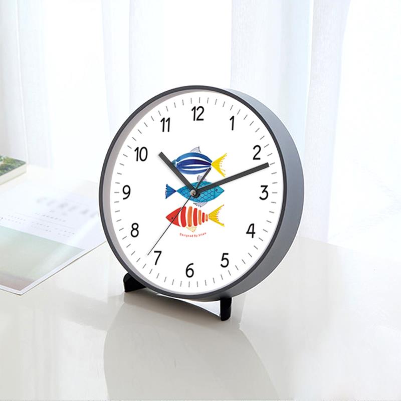新品挂钟展示架支架底座托架桌摆架架子钟表石英钟圆形挂表时钟b