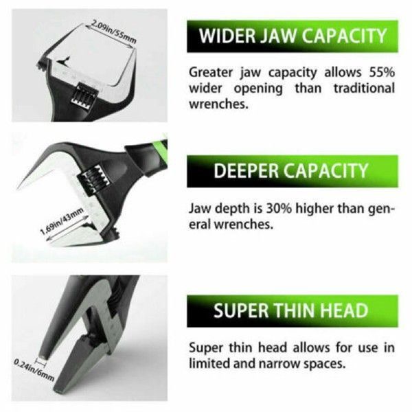 High Hardness Wide Opening Spanner Large Opening Pipe