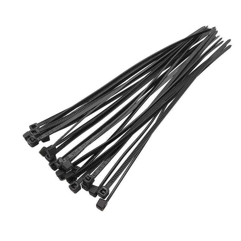 50Pcs Black Plastic Nylon Ties Self-Locking Wire Cable Zip T