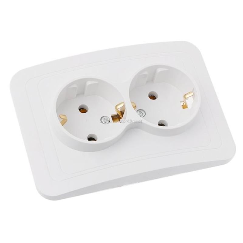 1 Pc 118X80mm 220 V European Double Socket European Socket C