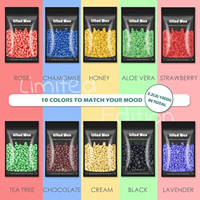 Hard Wax Beads for Coarse Hair Removal Kit 2.2 lb.  10 Pac