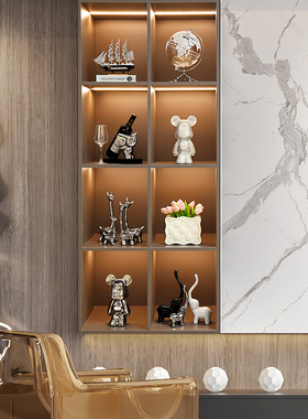 高档轻奢电视柜装饰品摆件现代简约家居客厅餐边柜酒柜红酒架摆设
