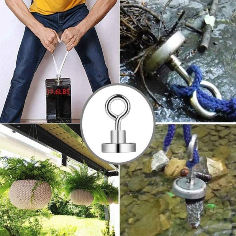 16 Pcs E16 Super Strong Metal Magnetic Hook Heavy Duty Neody