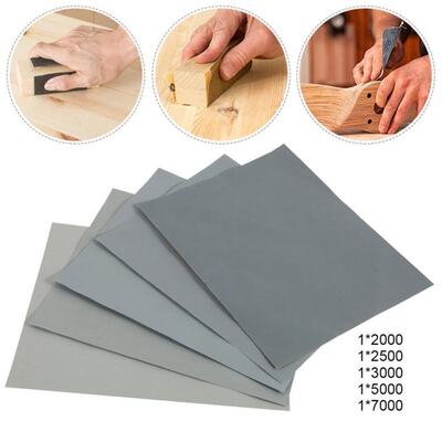 Sandpaper Set 1000/2000/3000/5000/7000 Grit Sanding Paper Wa