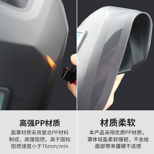 好货。添新焊友烧电焊防护面罩焊工专用变色面具头戴式变光眼镜全