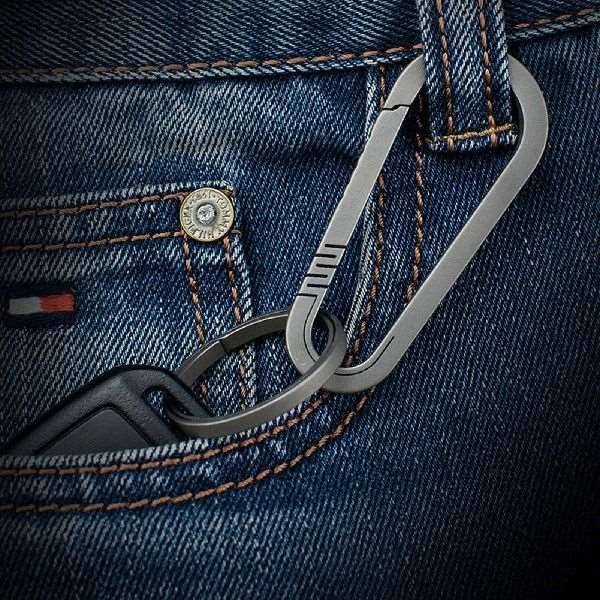 Carabiner Keychain Titanium Alloy Key Ring Fast Hooks