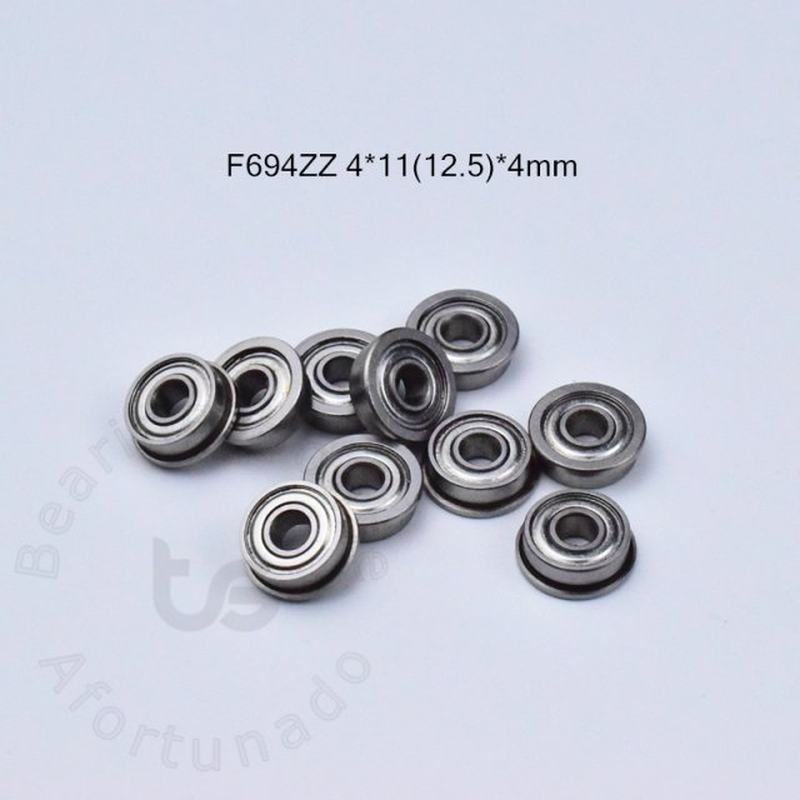 Flange  10pcs F694ZZ 4*11(12.5)*4mm Free shipping chrome ste