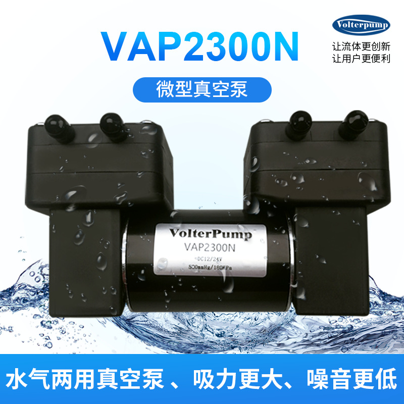 威尔特VAP2300N隔膜真空气泵小型电动静音大流量双头泵12V负压泵
