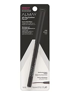 Almay Eyeliner Pencil  Black [205]  0.01 oz (Pack of 6)
