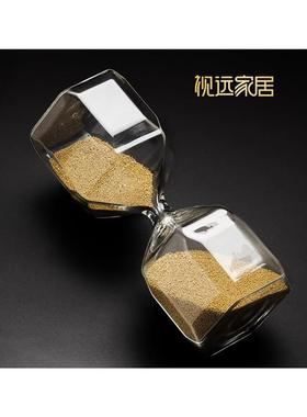 北欧风简约儿童5分钟计时器客厅工艺礼品摆饰玻璃摆件面膜沙漏家