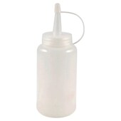 White Dispenser Plastic Bottle 200cc Sauce Squeeze Oil Nozzl