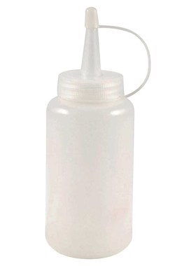 200cc White Plastic Squeeze Bottle Oil Sauce Dispenser Nozzl