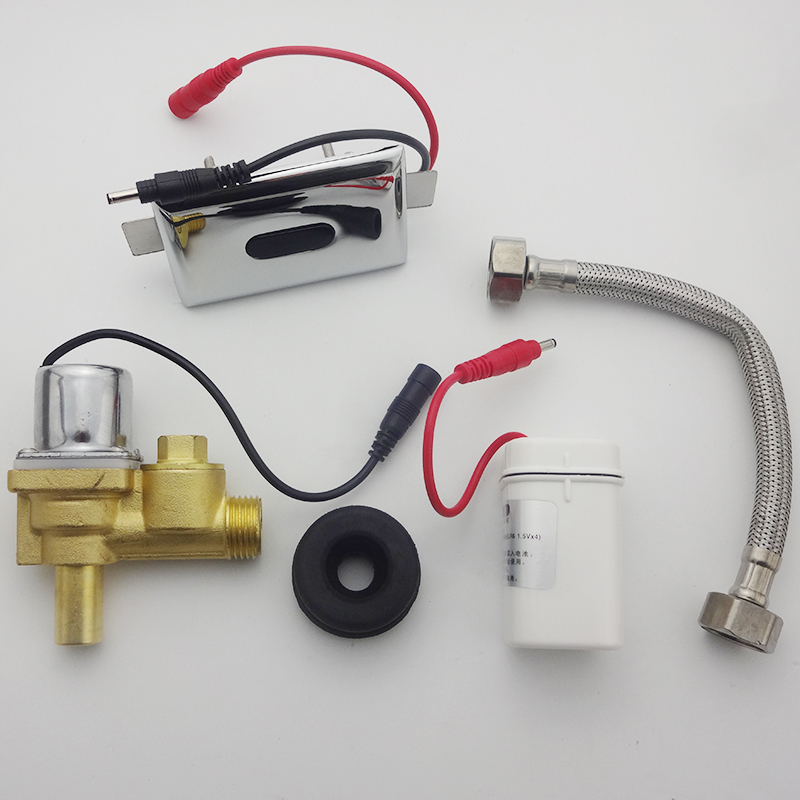 陶瓷小便斗一体化感应器全自动红外线冲水阀男厕所便池冲水配件