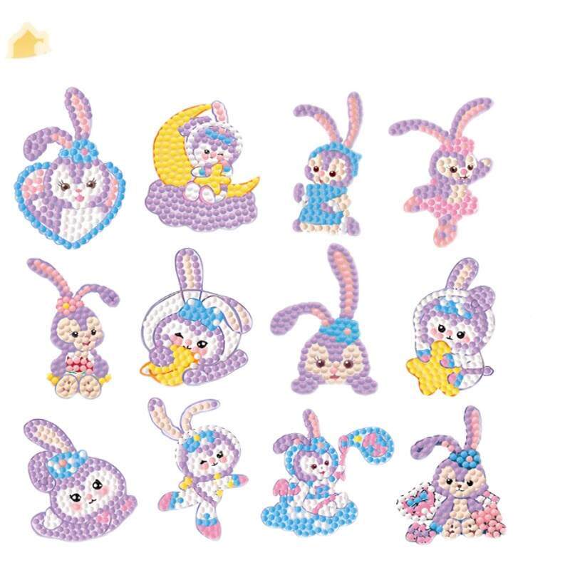 钻石画儿童2022新款满钻小学生手工diy点贴钻水晶十字绣砖石贴画