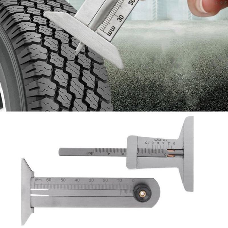 0-60mm/0-50mm Car Tyre Tire Tread Vernier Depth Gauge Stainl