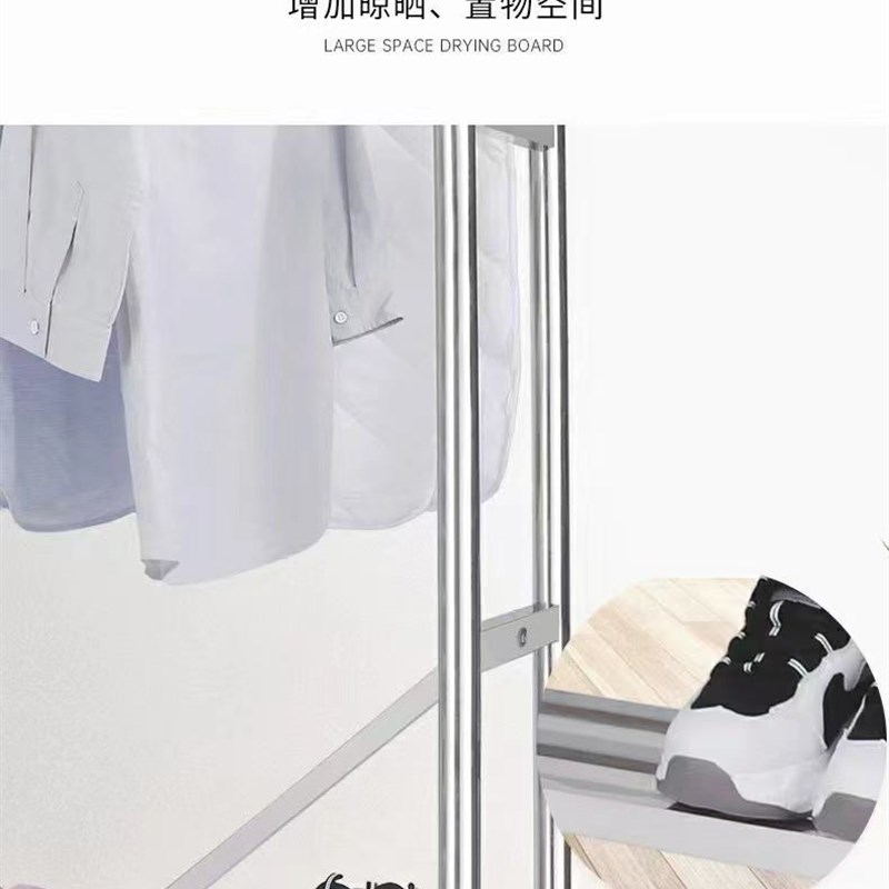 。晾衣架落地折叠置地家用阳台室外晾衣杆凉伸缩式杆晒被挂子可移