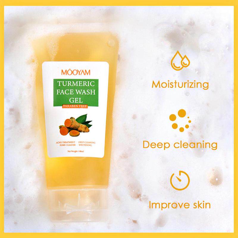 100ml Turmeric Facial Cleanser Gentle Face Wash Daily Cleans