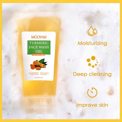 100ml Turmeric Facial Cleanser Gentle Face Wash Daily Cleans