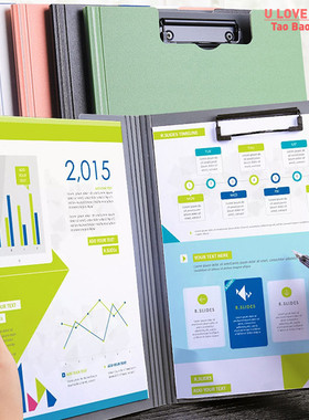 A4 File Folder Clipboard Writing Pad Memo Clip Board Double