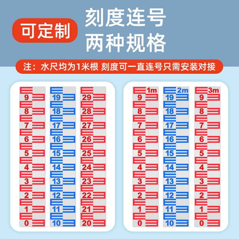 水位标尺不锈钢水位尺铝合金水尺板水文标尺水标尺搪瓷观测测量尺