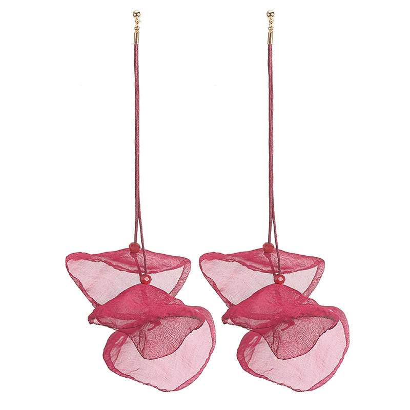 Super fairy temperament transparent mesh l flower multi-laye