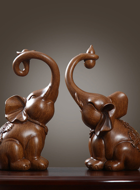 极速中式财福象摆件客厅招财摆设家居饰品酒柜电视柜玄关工艺品结