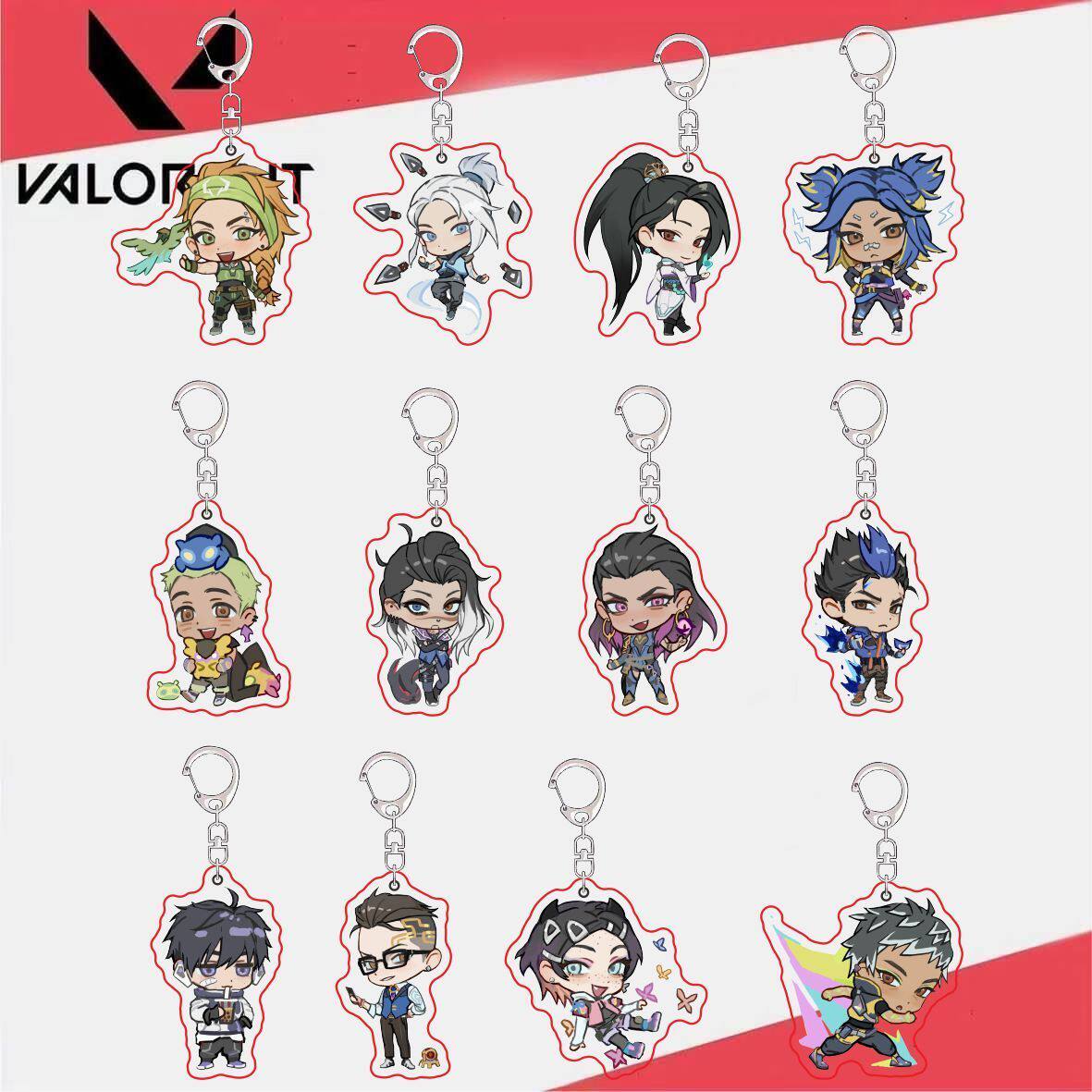 无畏契约 全身Q版双面亚克力钥匙扣霓虹盖可周边可爱装饰挂件礼物
