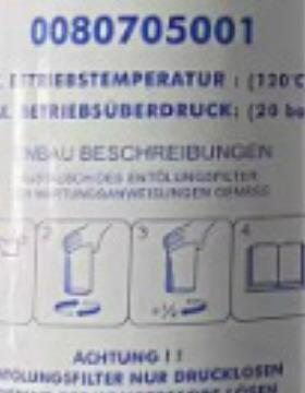 2500400020/0220701005/0080705001优耐特斯空压机油气芯