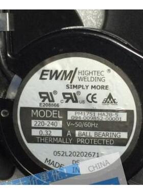 原装派尔可PM1751HA2B-517251AC220-240V0.32A交流散热风扇