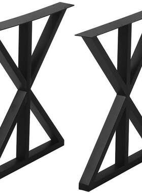 简约铁艺方管桌腿桌脚餐桌办公桌多种款式金属桌脚架桌子支架