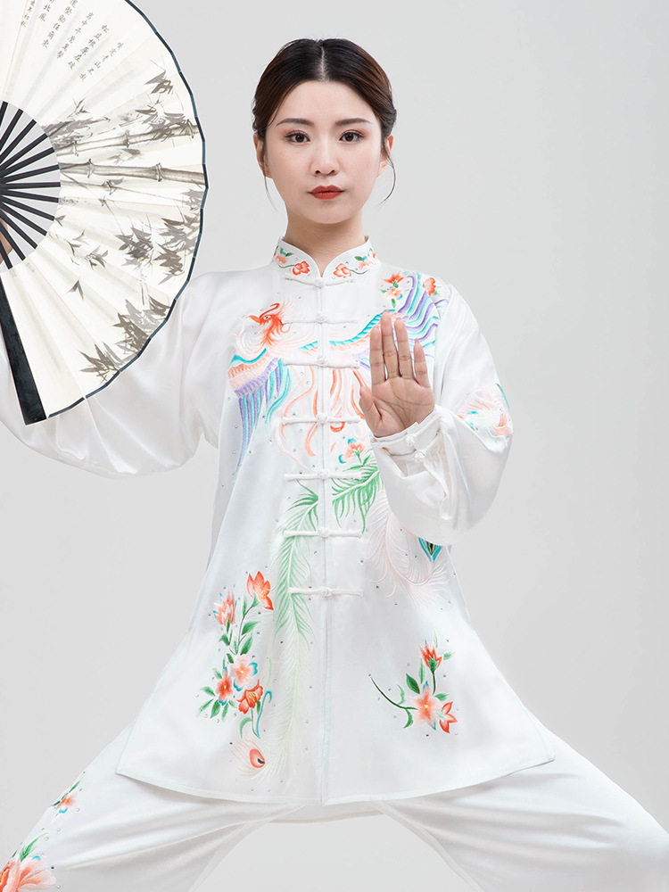 御尊重磅真丝太极服男春秋四季高端桑蚕丝表演服太极拳练功服