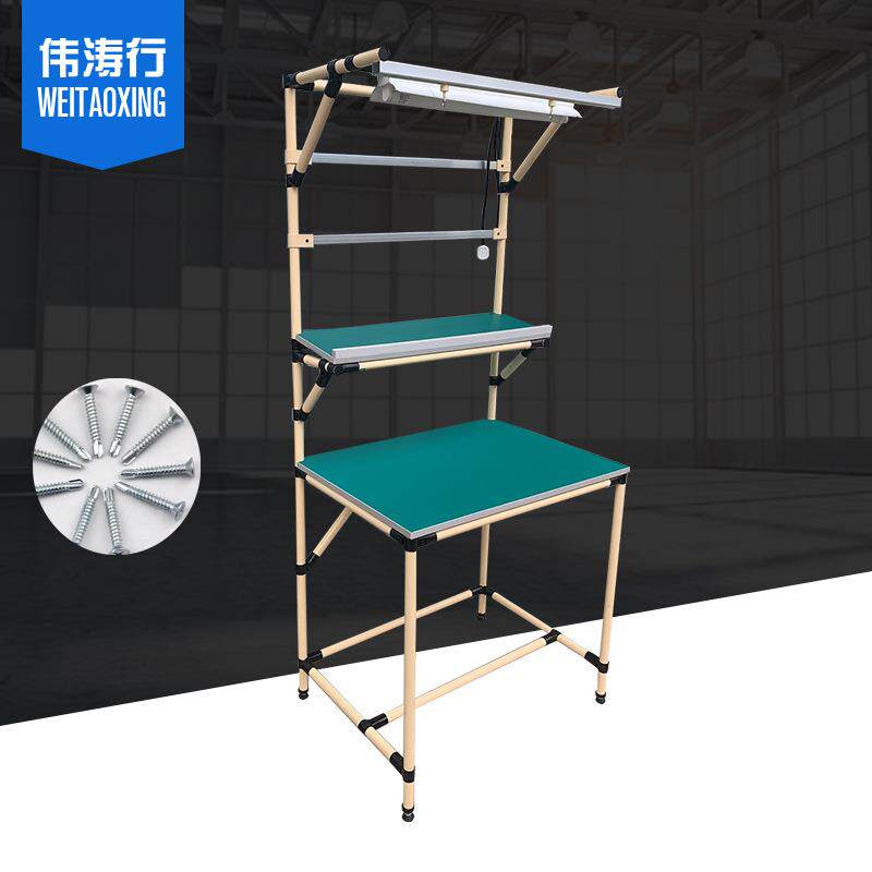 电子工厂制造设备精益管工作台线棒无尘工作桌操作台复合管货架