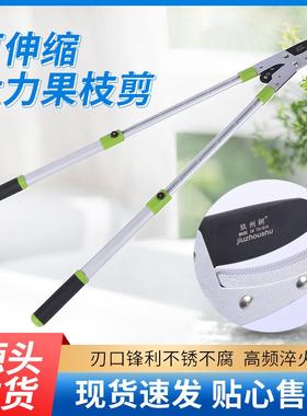可伸缩大力果枝剪园林工具粗枝剪省力好用弯头修枝剪果树加长
