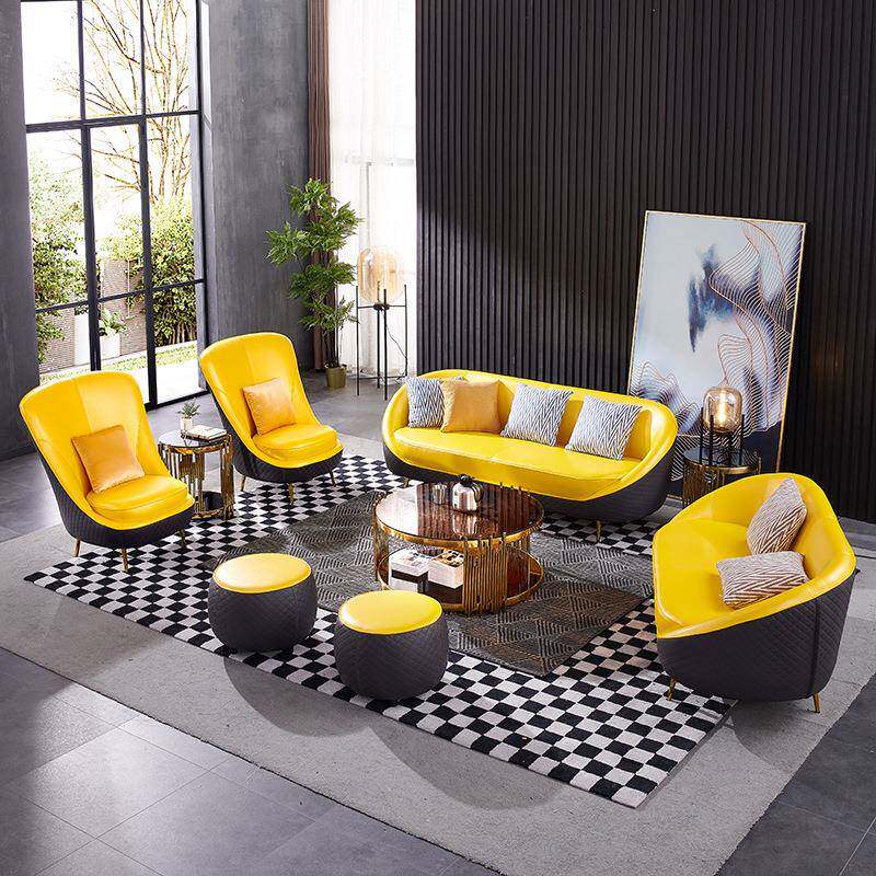 后现代轻奢真皮沙发港式北欧风格皮艺沙发简约单双三人客厅组合