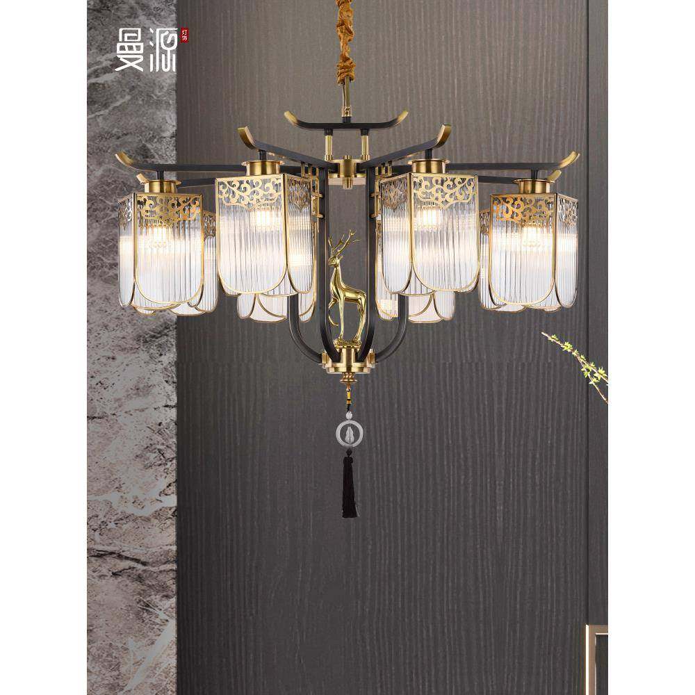 新中式吊灯轻奢全铜灯2022中国风餐厅卧室灯大气复式楼客厅主灯具,鲜花速递/花卉仿真/绿植园艺,割草机/草坪机,淘宝优惠券,粉丝福利购,淘宝优惠卷