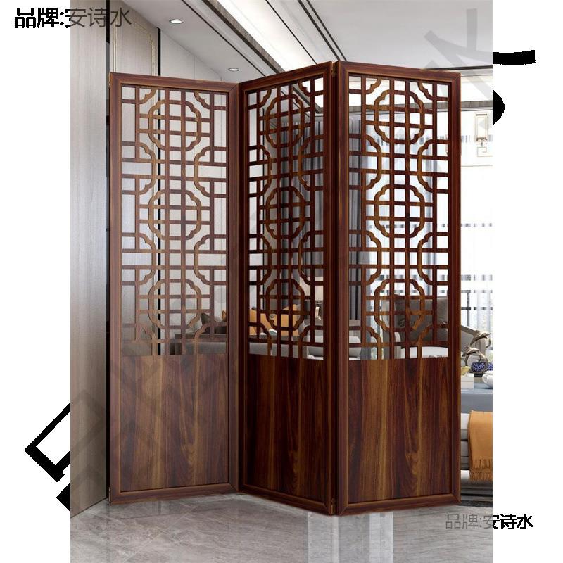 屏风隔断客厅折叠移动现代中式玄关客厅卧室屏风墙实木办公室装饰